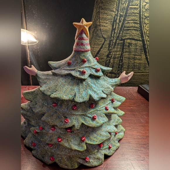 Department 56 Christmas Krinkles Tree Lady Woman Lidded Figure Patience Brewster - Picture 3 of 6